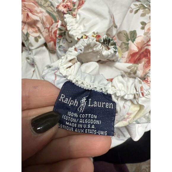 VTG 90s Ralph Lauren Full sheet set (Fitted Flat 2 Pillow Cases) Shabby cottage - Picture 6 of 9